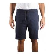 Blauwe Zijlogo Katoenen Shorts Cerruti 1881 , Blue , Heren