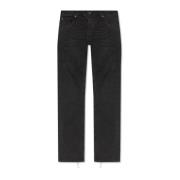 Vintage-Effect Jeans Balenciaga , Black , Dames