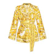 Shirt met Majolica Print Dolce & Gabbana , Yellow , Dames