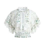 Bloemen Kant Top Alice + Olivia , White , Dames