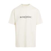 Ivory Short Sleeves T-Shirt Givenchy , Beige , Heren