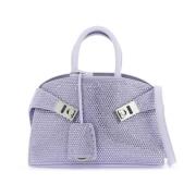 Kristalversierde Hug Handtas Salvatore Ferragamo , Purple , Dames