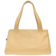 Pre-owned Fabric chanel-bags Chanel Vintage , Beige , Dames