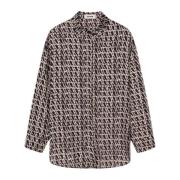 Zijden A-Monogram Shirt Aeron , Multicolor , Dames