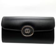 Pre-owned Leather wallets Gucci Vintage , Black , Dames