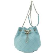 Pre-owned Fabric chanel-bags Chanel Vintage , Blue , Dames