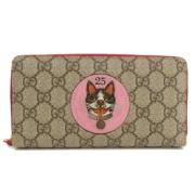 Pre-owned Fabric wallets Gucci Vintage , Beige , Dames