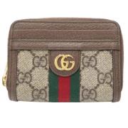 Pre-owned Canvas wallets Gucci Vintage , Beige , Dames