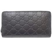 Pre-owned Leather wallets Gucci Vintage , Black , Dames