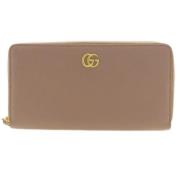 Pre-owned Leather wallets Gucci Vintage , Beige , Dames