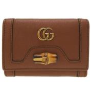 Pre-owned Leather wallets Gucci Vintage , Brown , Dames