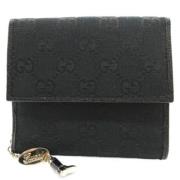 Pre-owned Canvas wallets Gucci Vintage , Black , Dames