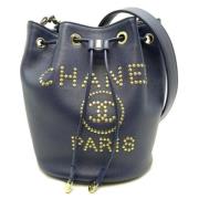 Pre-owned Fabric chanel-bags Chanel Vintage , Blue , Dames