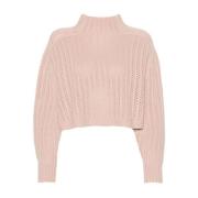 Poederroze Wol-Kasjmier Trui Max Mara , Pink , Dames