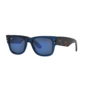 Mega Wayfarer Zonnebril Blauw Transparant Ray-Ban , Blue , Unisex