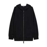 Zwarte Katoenen Hoodie Sweater Max Mara , Black , Dames