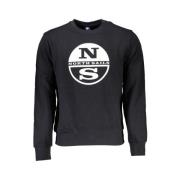 Zwarte Katoenen Sweatshirt met Print Logo North Sails , Black , Heren