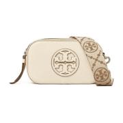 Ivoor Leren Schoudertas Dubbele Rits Tory Burch , White , Dames