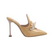 Pre-owned Leather heels Miu Miu Pre-owned , Beige , Dames