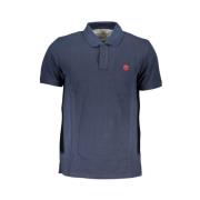 Blauw Katoenen Poloshirt met Korte Mouwen Timberland , Blue , Heren