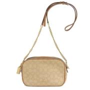 Pre-owned Fabric shoulder-bags Coach Pre-owned , Beige , Dames