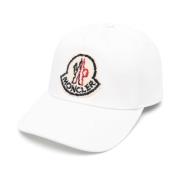 Witte Logo Gebogen Pet Moncler , White , Heren