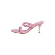 Pre-owned Leather sandals Gianvito Rossi Pre-owned , Pink , Dames