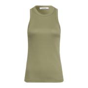 Mouwloze Jersey Tank Top Groen IVY OAK , Green , Dames