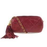 Pre-owned Fabric chanel-bags Chanel Vintage , Red , Dames