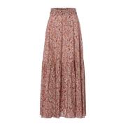 Maxi Lengte Valance Rok Bloemenpatroon IVY OAK , Multicolor , Dames