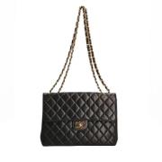 Pre-owned Leather chanel-bags Chanel Vintage , Black , Dames