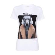 Hondenprint T-shirts en Polos Max Mara , White , Dames