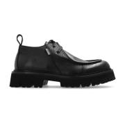 Leren schoenen van Moschino , Black , Heren