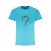 Blauw Print Logo T-shirt Trussardi , Blue , Heren