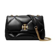 Zwarte Diamant Gestikte Schoudertas Tory Burch , Black , Dames