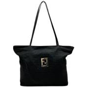 Pre-owned Leather totes Fendi Vintage , Black , Dames