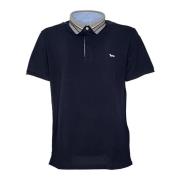 Blauw Geribbelde Kraag Polo Shirt Harmont & Blaine , Blue , Heren