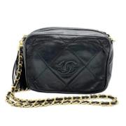 Pre-owned Leather chanel-bags Chanel Vintage , Black , Dames