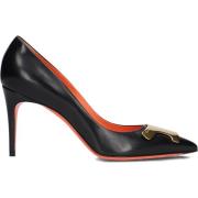 Zwarte Leren Pumps voor Dames Santoni , Black , Dames