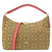 Pre-owned Fabric shoulder-bags Coach Pre-owned , Beige , Dames