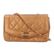 Pre-owned Fabric chanel-bags Chanel Vintage , Brown , Dames