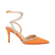 Elegante Oranje Hakken Twentyfour , Orange , Dames