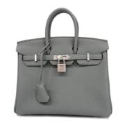 Pre-owned Fabric handbags Hermès Vintage , Gray , Dames