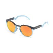 Ronde Frame Spiegelende Zonnebril UV-Beschermend Oakley , Blue , Unise...