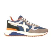 Blauwe Clear Sneakers Dynamische Stijl W6Yz , Multicolor , Heren