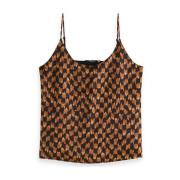 Mouwloze Jersey Geweven Tanktop Scotch & Soda , Multicolor , Dames