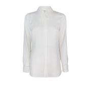 Witte Jacquard Lettering Lange Mouw Shirt Elisabetta Franchi , White ,...