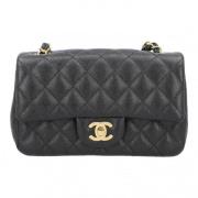 Pre-owned Leather crossbody-bags Chanel Vintage , Black , Dames