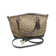 Pre-owned Fabric handbags Coach Pre-owned , Beige , Dames