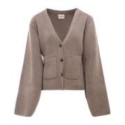 Beige Kasjmier V-Hals Vest Aw23 Khaite , Beige , Dames